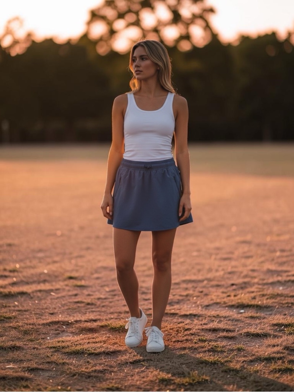 Born Periwinkle Skort with Zip Pockets SZ XL